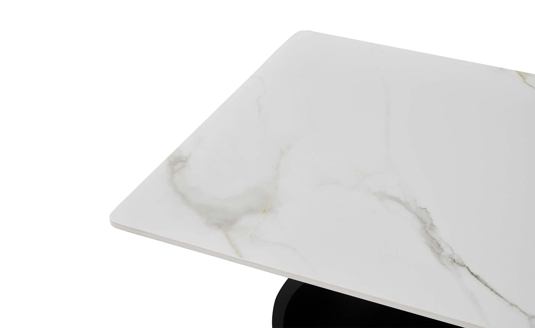 Oburu klub sto 120x60x45 cm bela keramika/crno