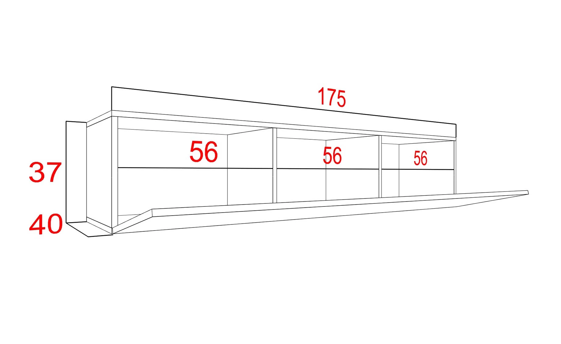 Izumi tv stalak 1 vrata 140x40x36,8 cm crna v.sjaj
