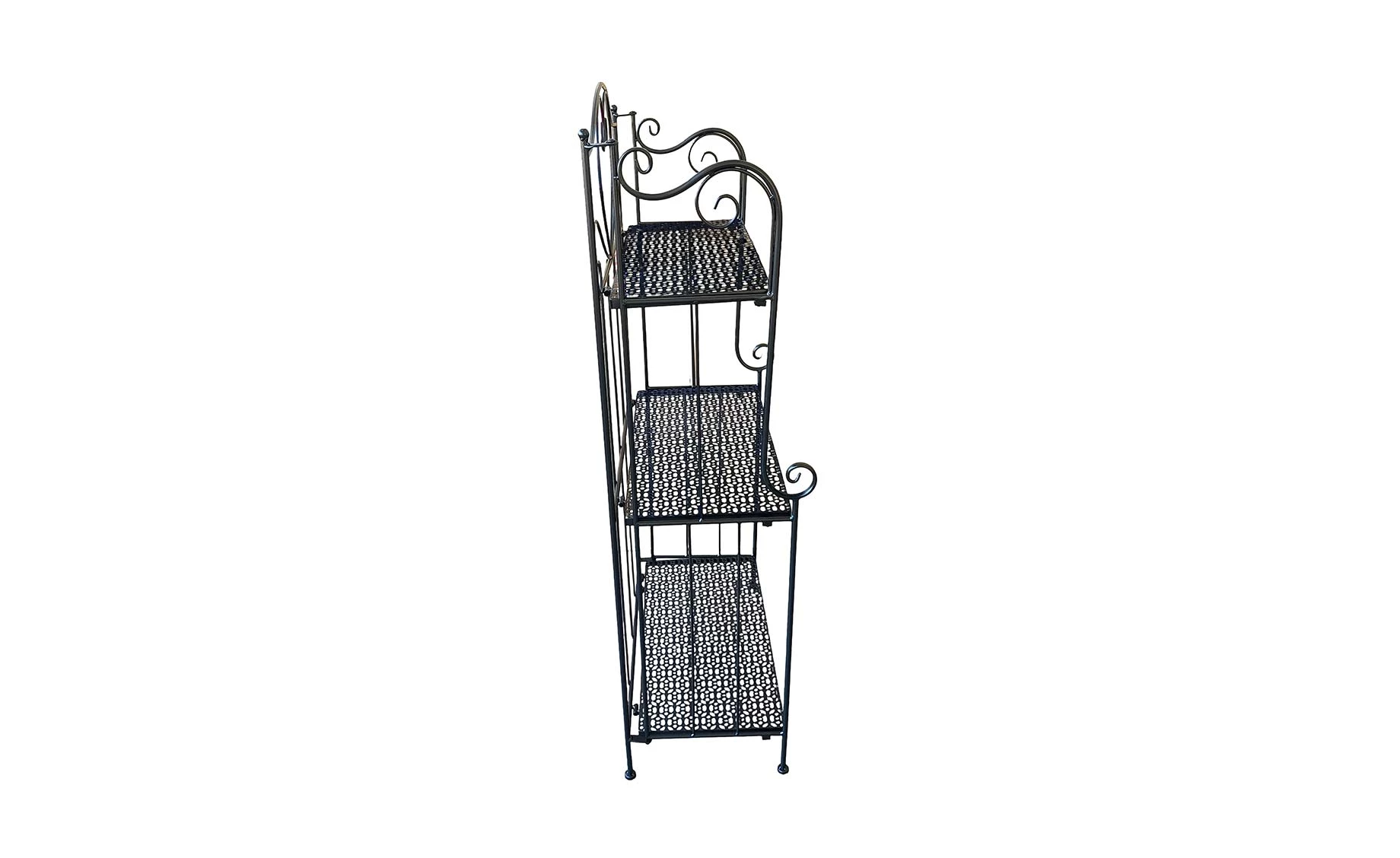 Linea metalni stalak za cvijeće 60x33x120 cm crna