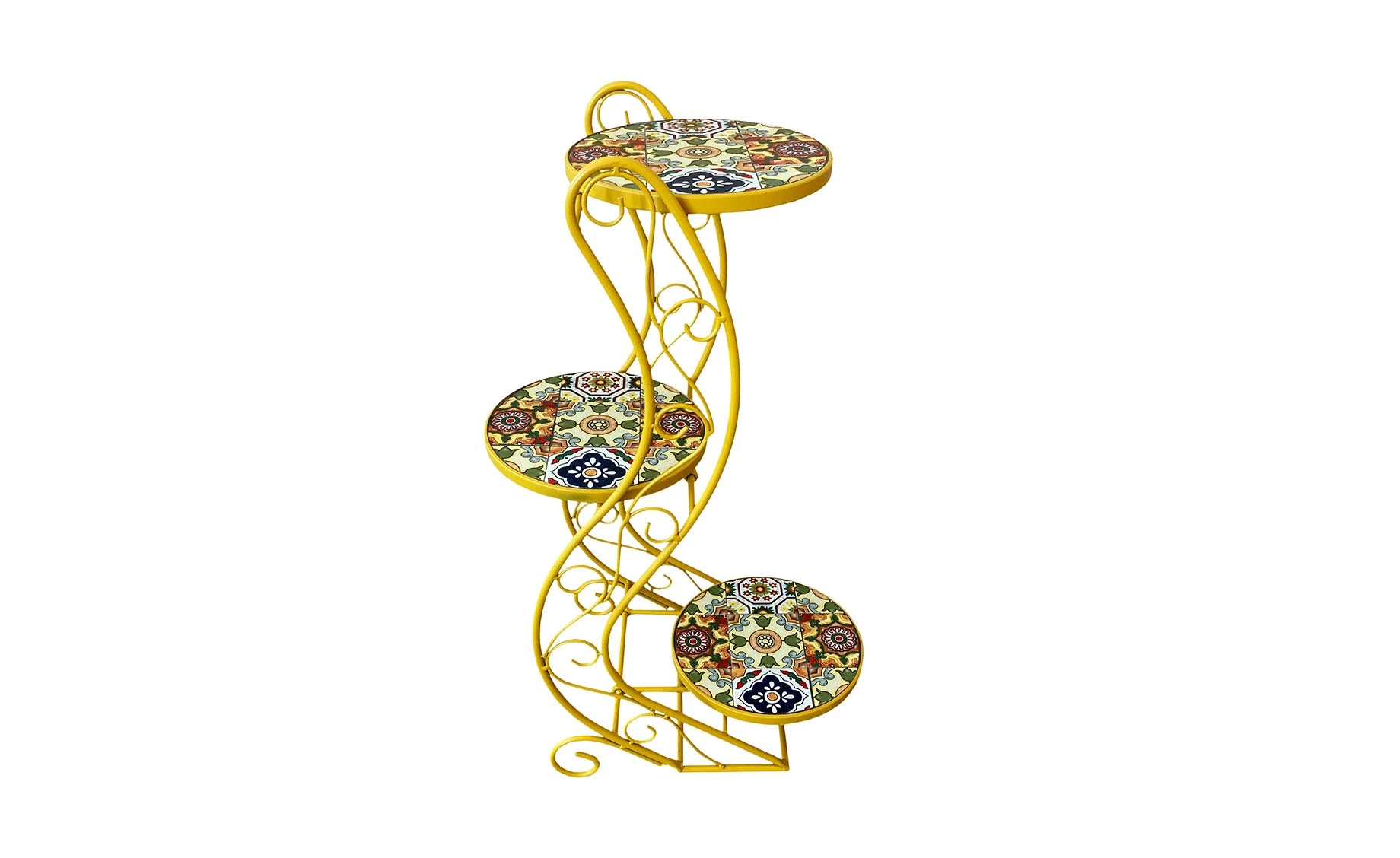 Aurelia stalak za cvijeće 53x28x79 cm žuta/mozaik