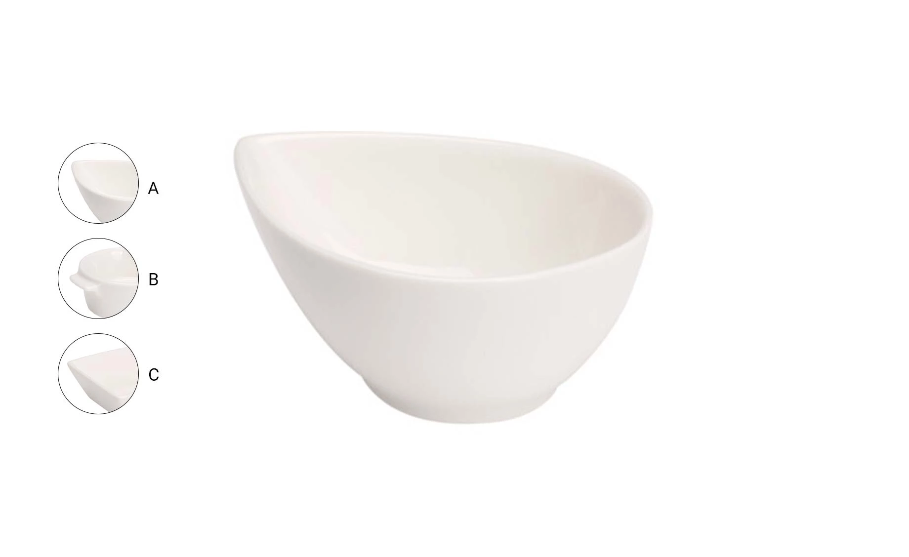 Činija Nairi bela više oblika