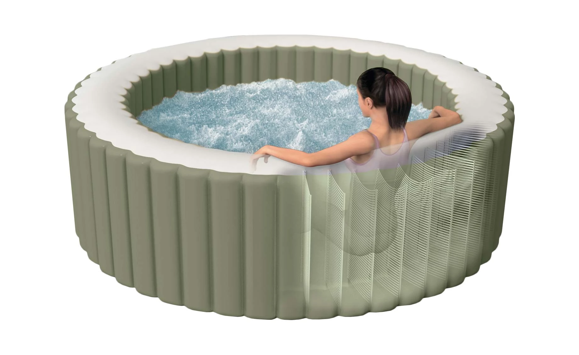 Bazen Intex Spa set 1,96x0,71 Olive Green 28426NP