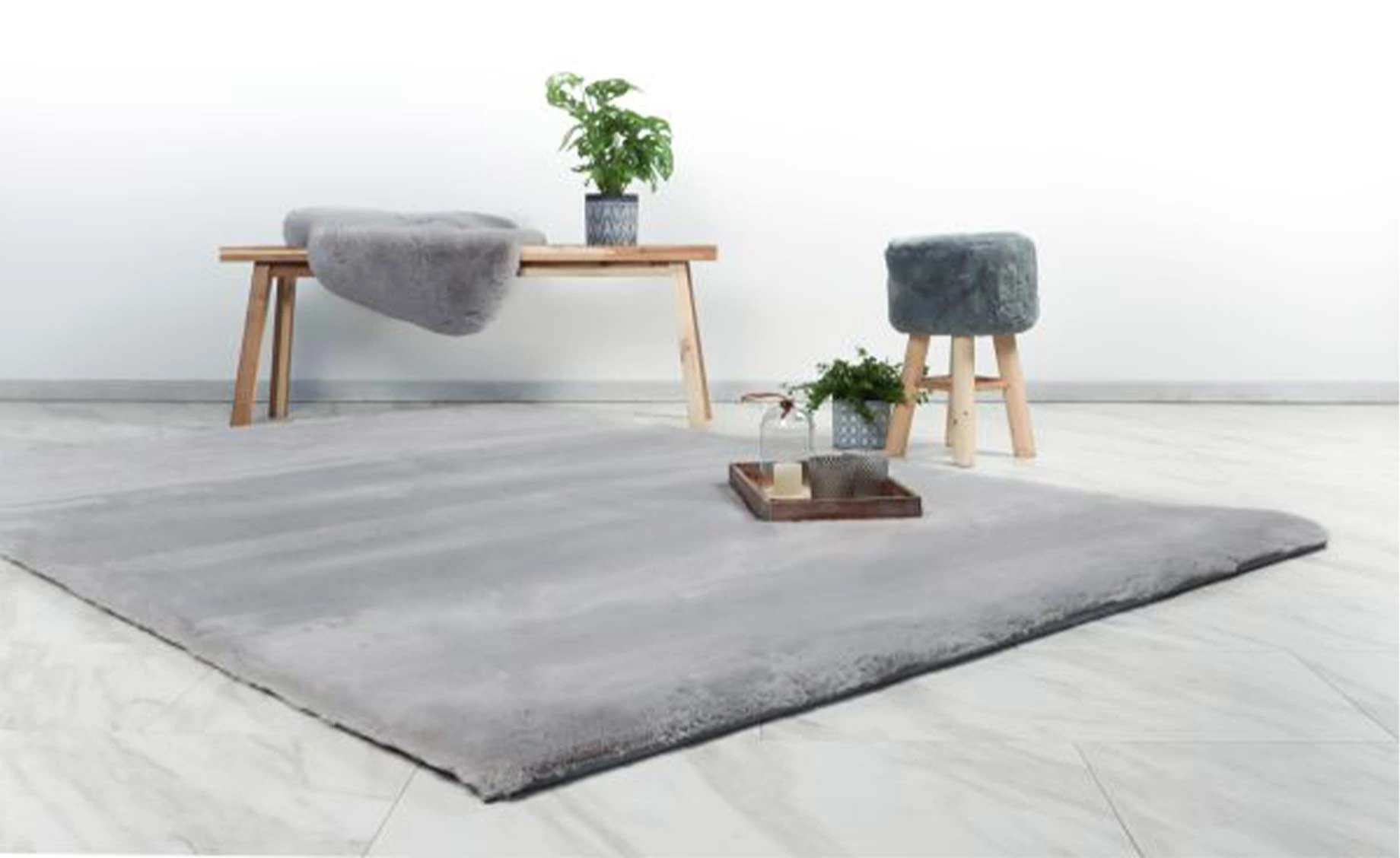 Tepih Heaven 200x200cm srebrni