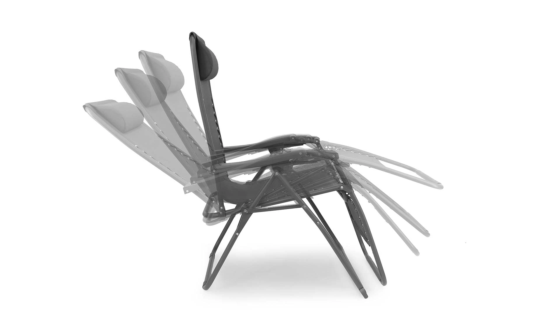 Heva sklopiva višepoložajna stolica 65x161x113 cm crna
