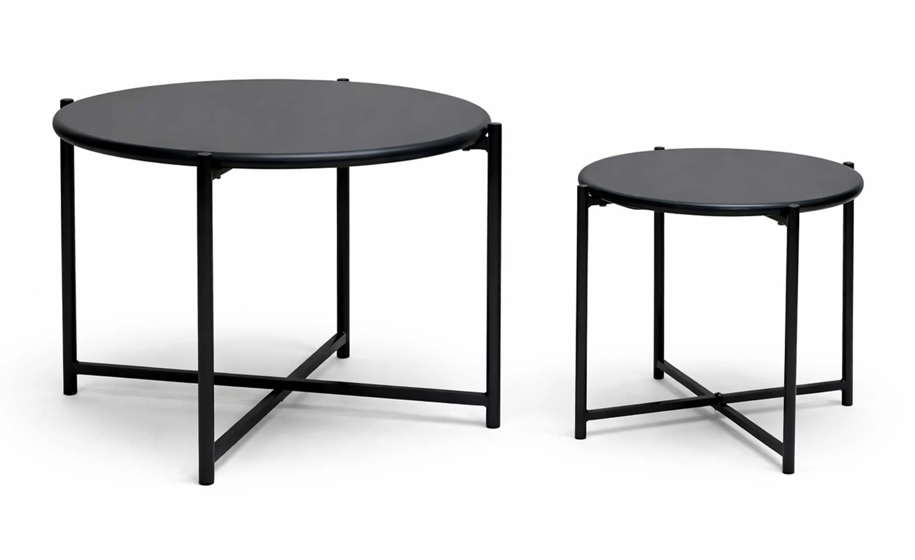 Swan metalni stolić set - antracit