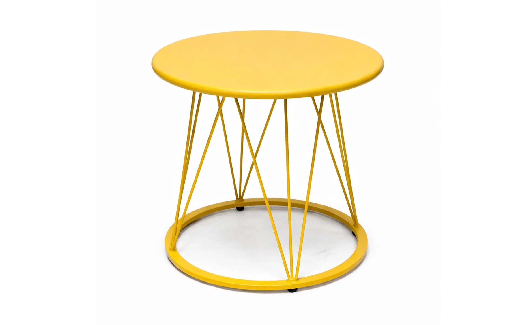 Sole metalni stolić D40x40 cm - žuta