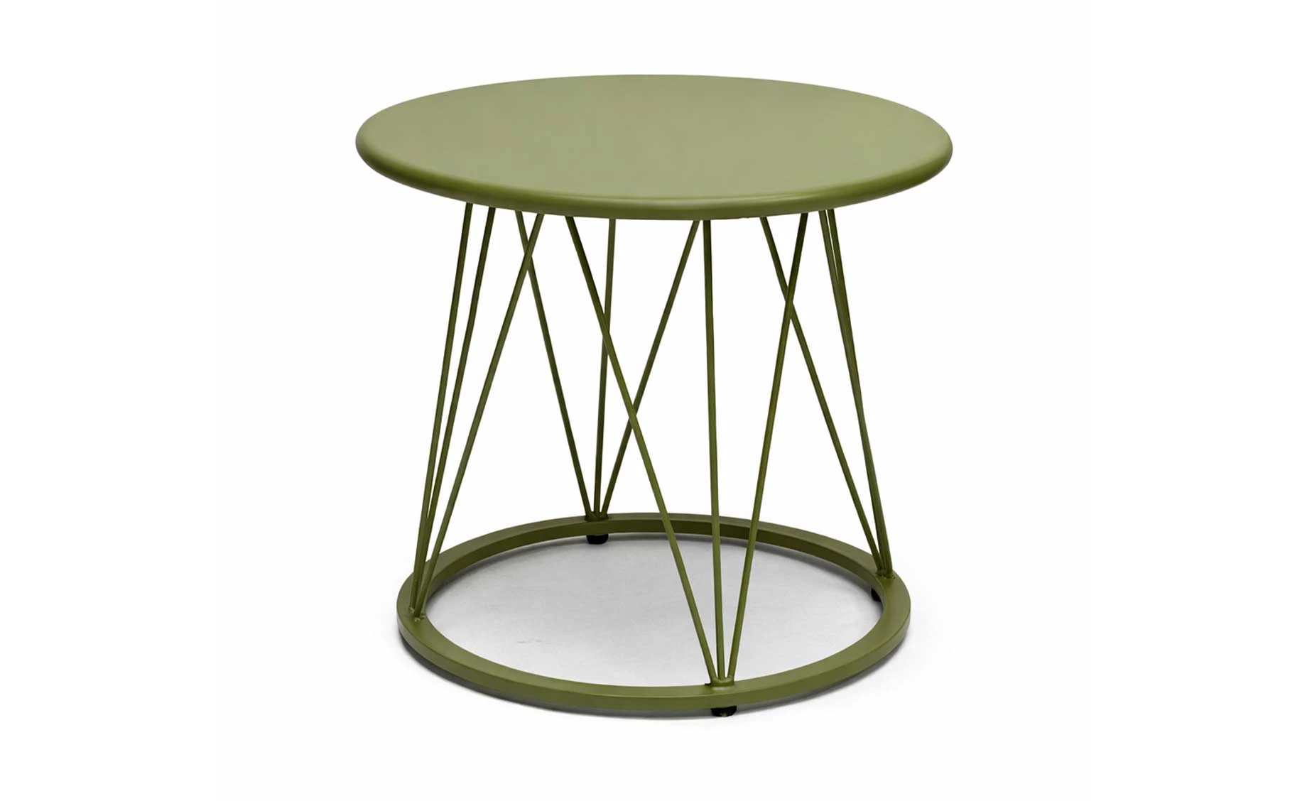 Sole metalni stolić D40x40 cm - maslinasto zelena