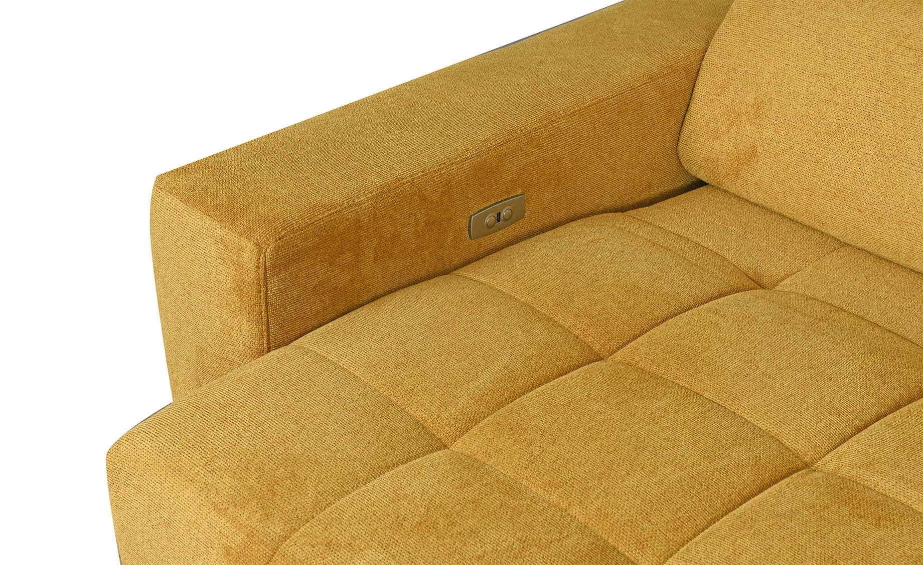 Carrera ugaona garnitura sa el.poluležajem  315x229x78 cm žuta desna