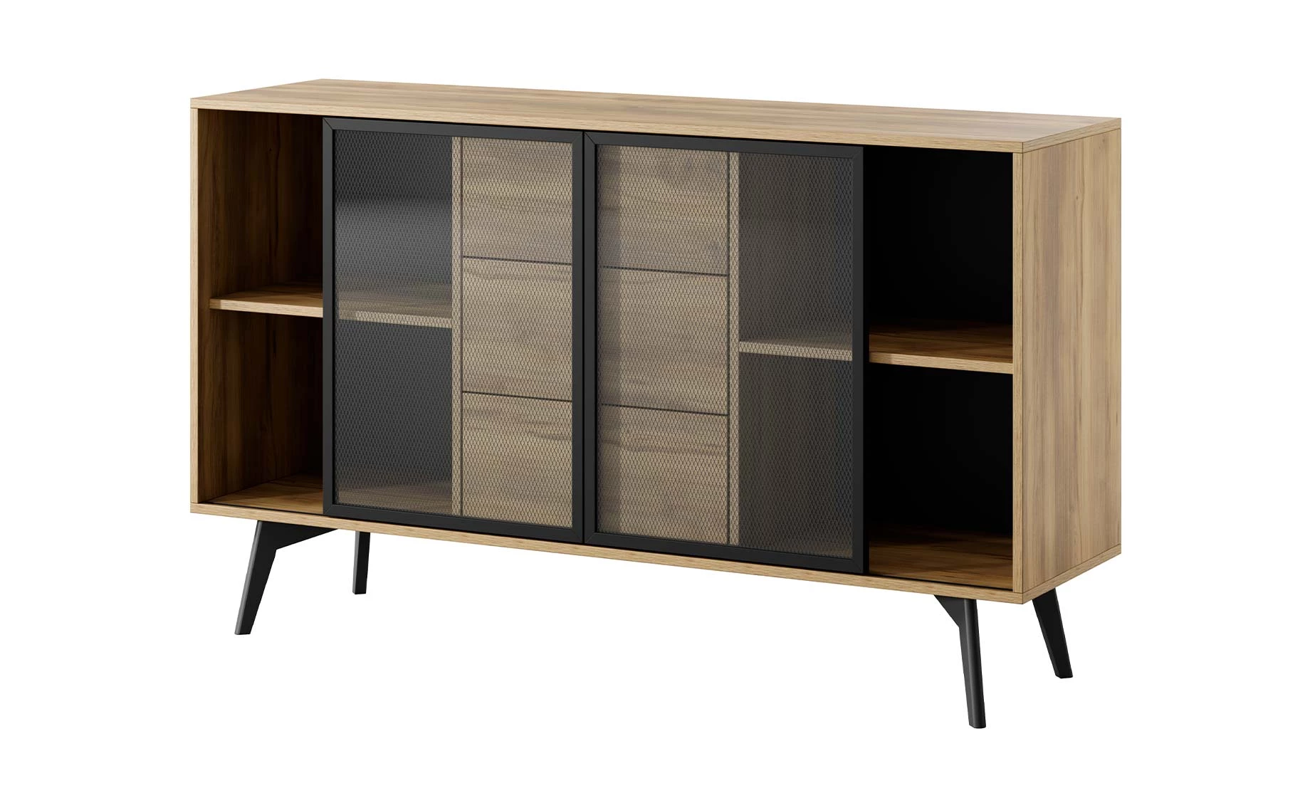 Slide komoda 144x39x85 cm natur/crna