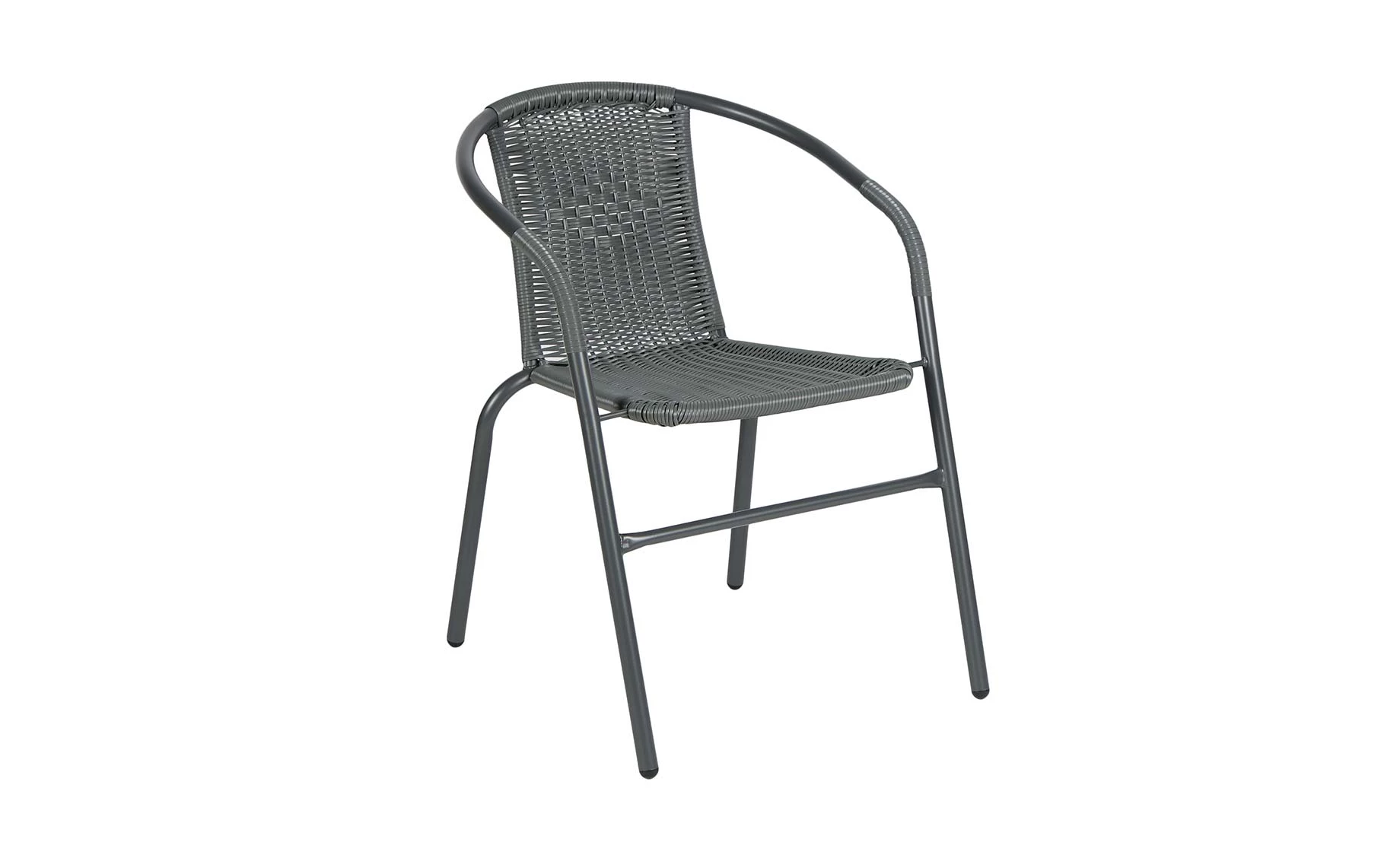 Bistro stolica od umjetnog ratana 54x63x75 cm, siva