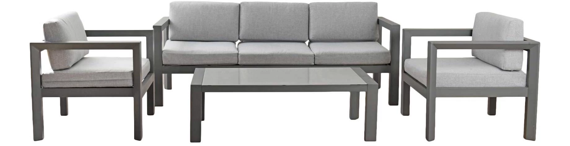 Fabia aluminijski vrtni set - siva