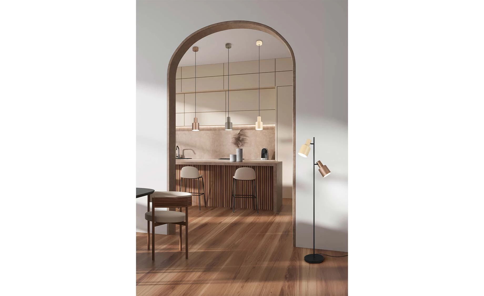 Viseća lampa Agudo 1 siva