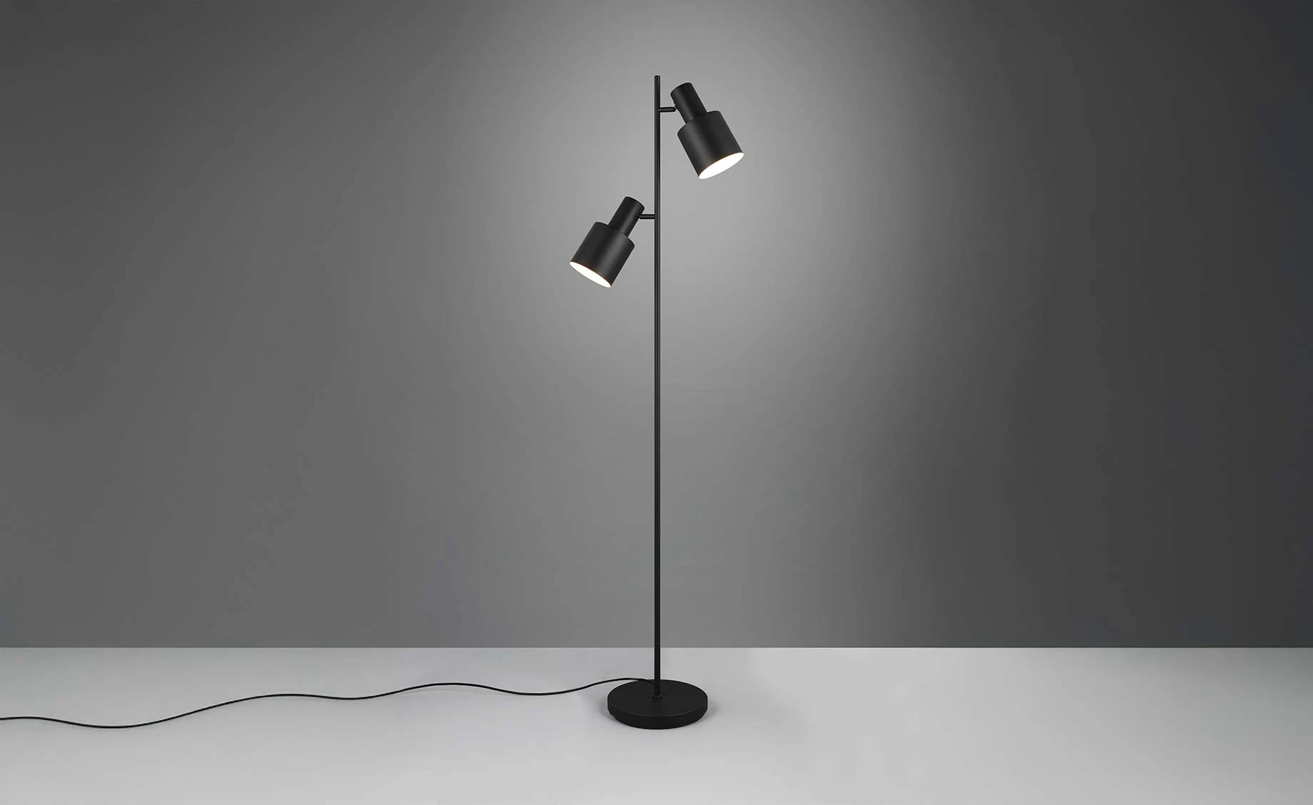 Podna lampa Agudo crna