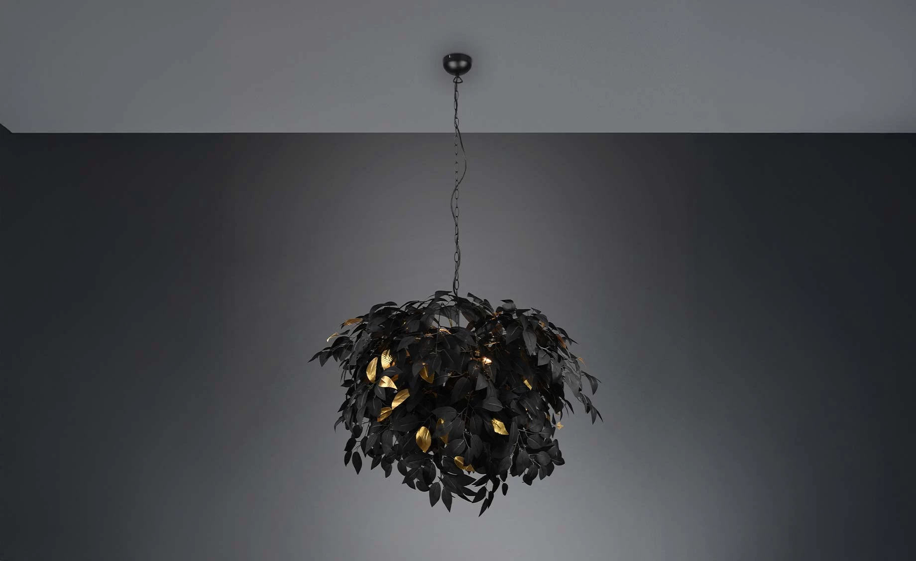 Viseća lampa Leavy crna