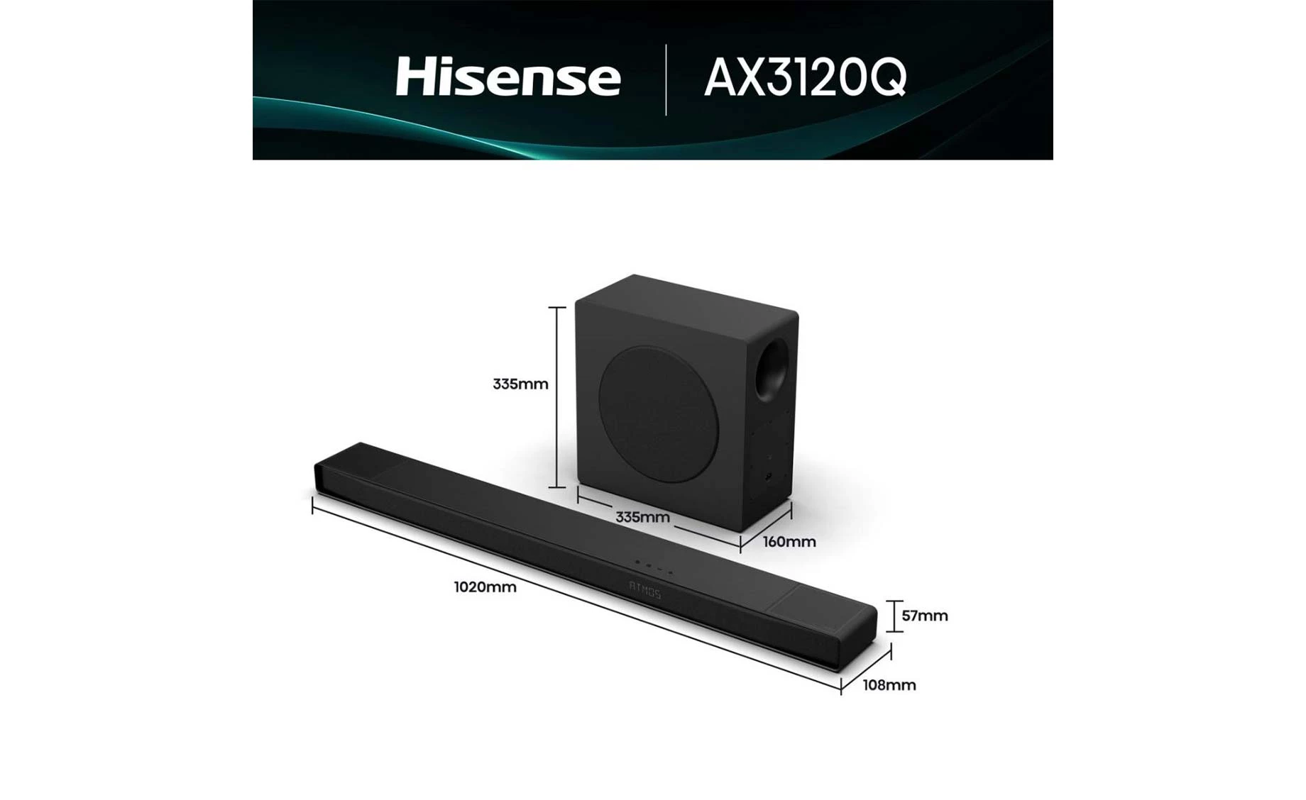 Hisense AX3120Q soundbar 3.1.2