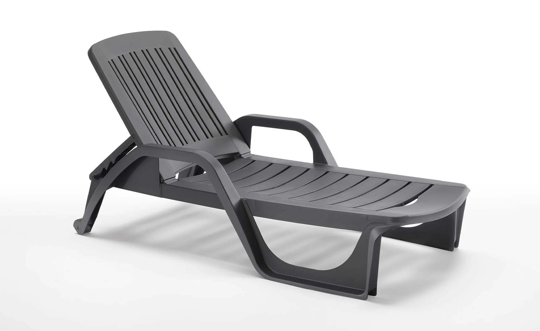 Zanzibar ležaljka 71x190x46 cm crna