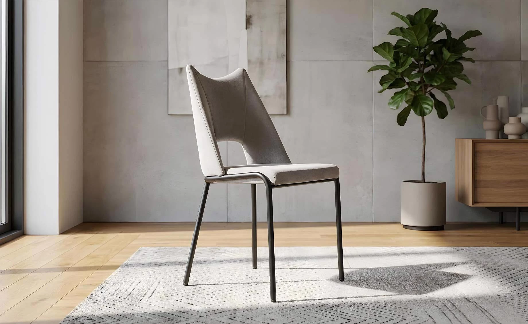 Ebro stolica 44x53x89 cm siva