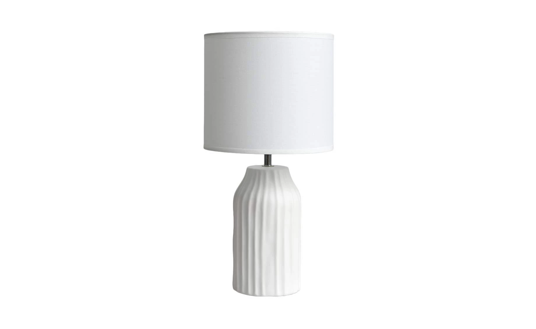 Stona lampa Plise bela