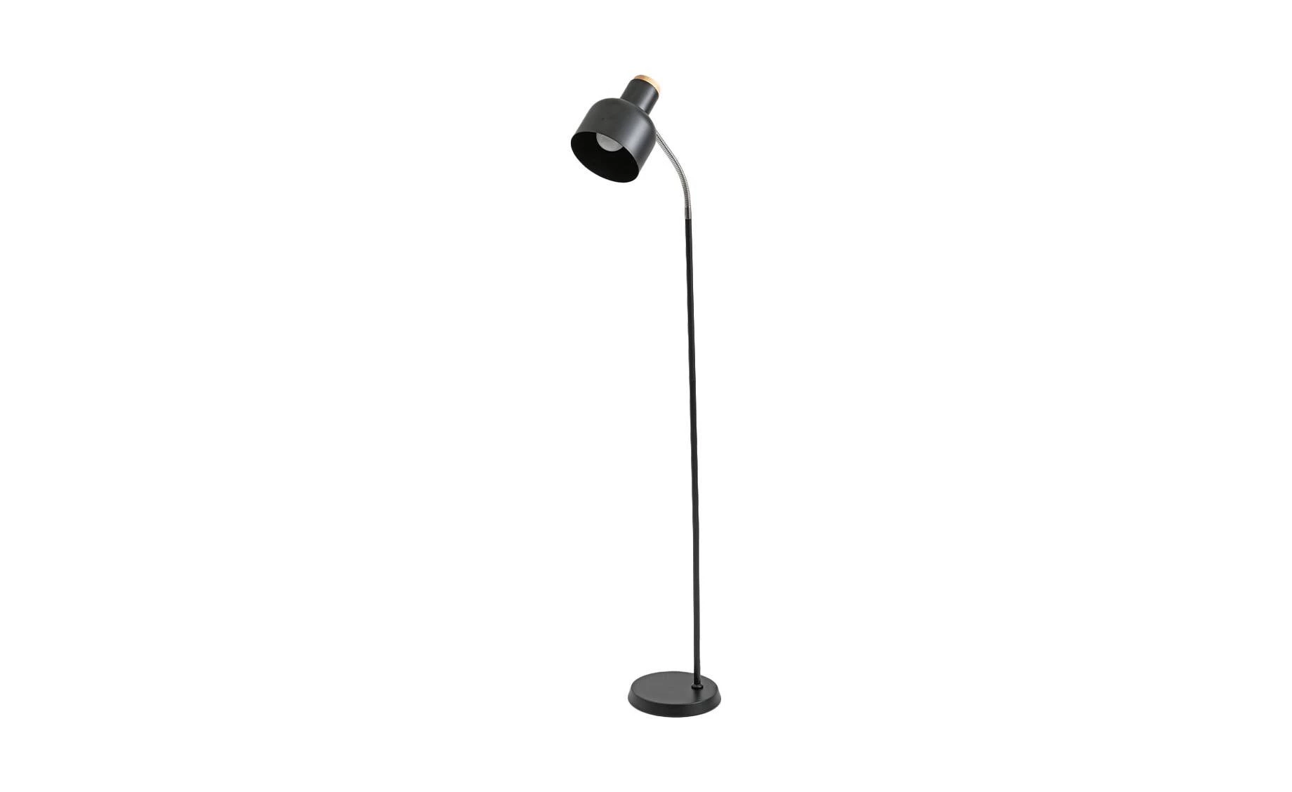 Podna lampa Hugo crna