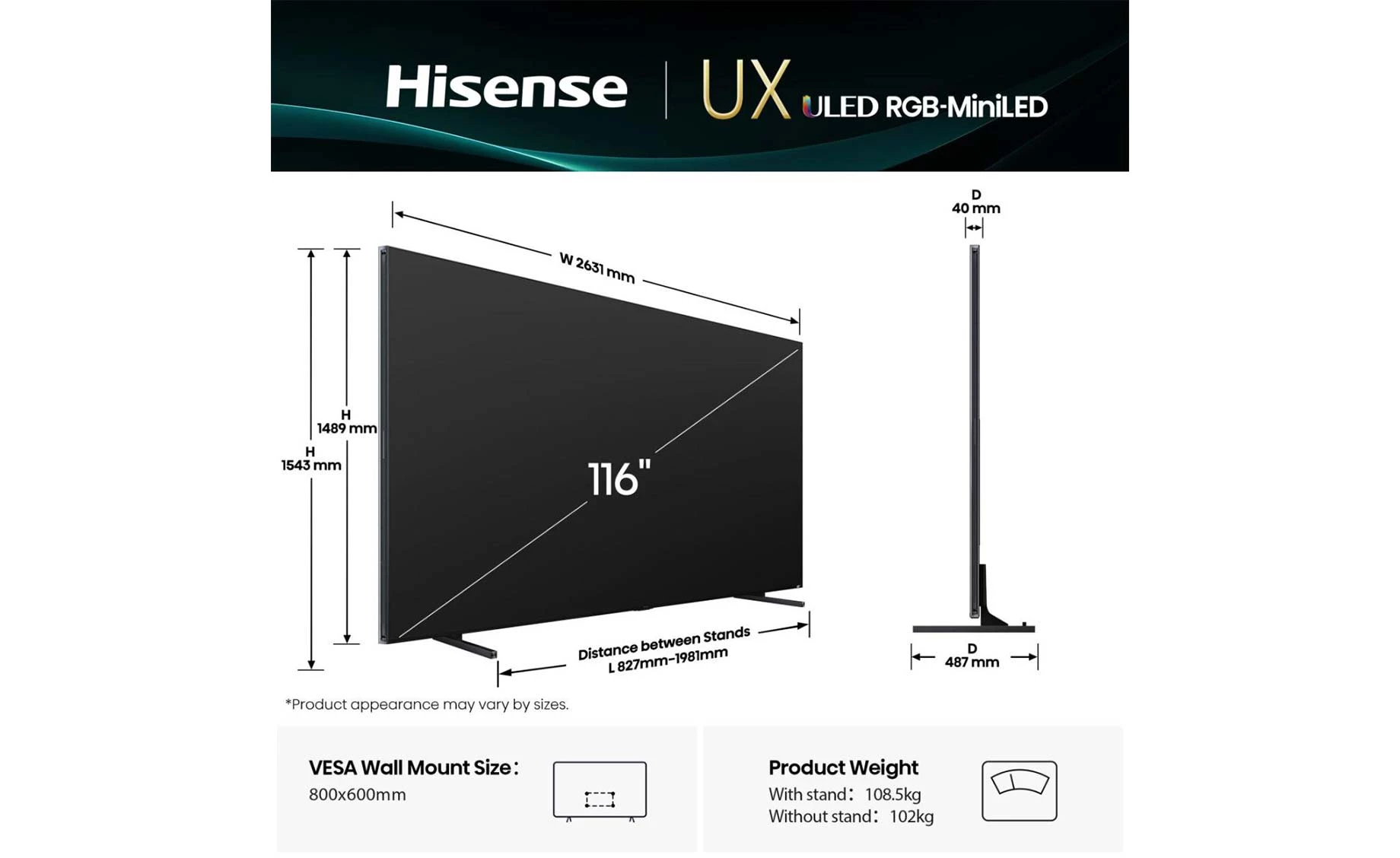 Hisense 116UXQ televizor