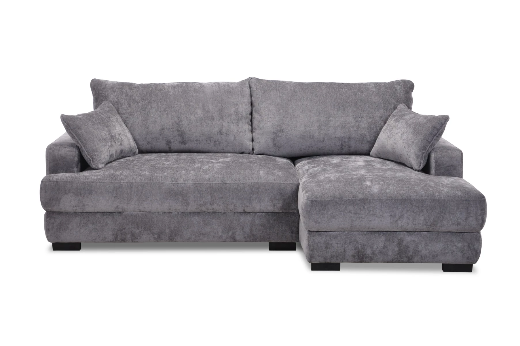 Side ugaona garnitura sa ležajem i prostorom za odlaganje 237x147x85 cm siva desna