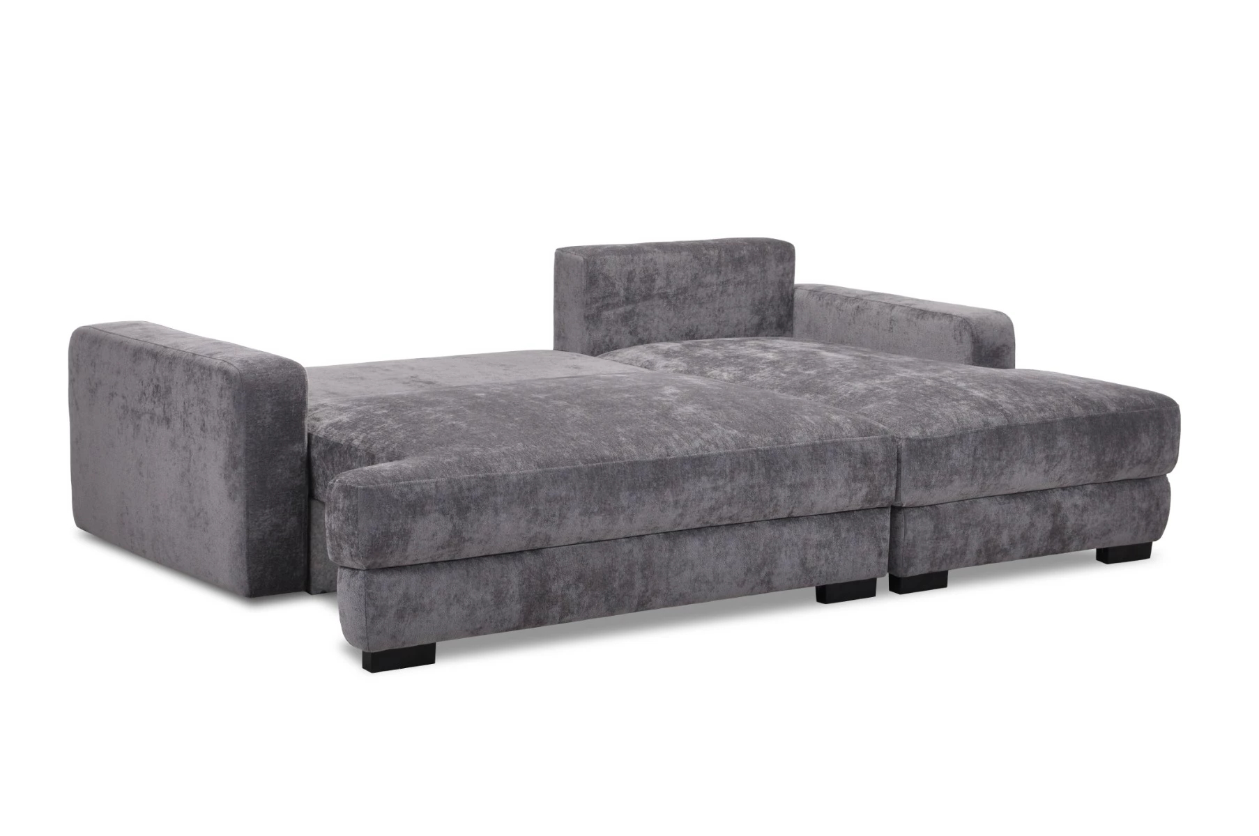 Side ugaona garnitura sa ležajem i prostorom za odlaganje 237x147x85 cm siva desna