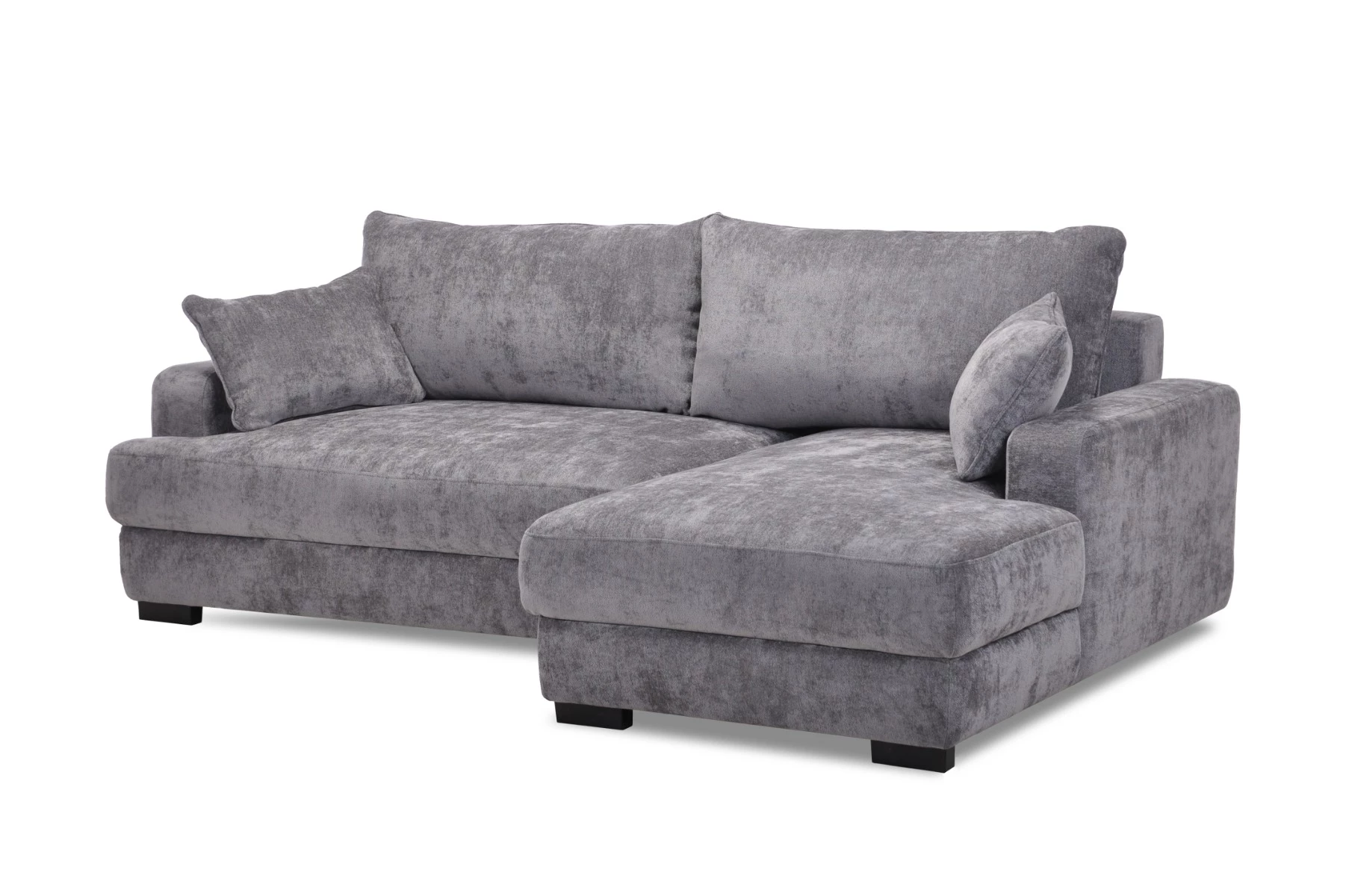 Side ugaona garnitura sa ležajem i prostorom za odlaganje 237x147x85 cm siva desna