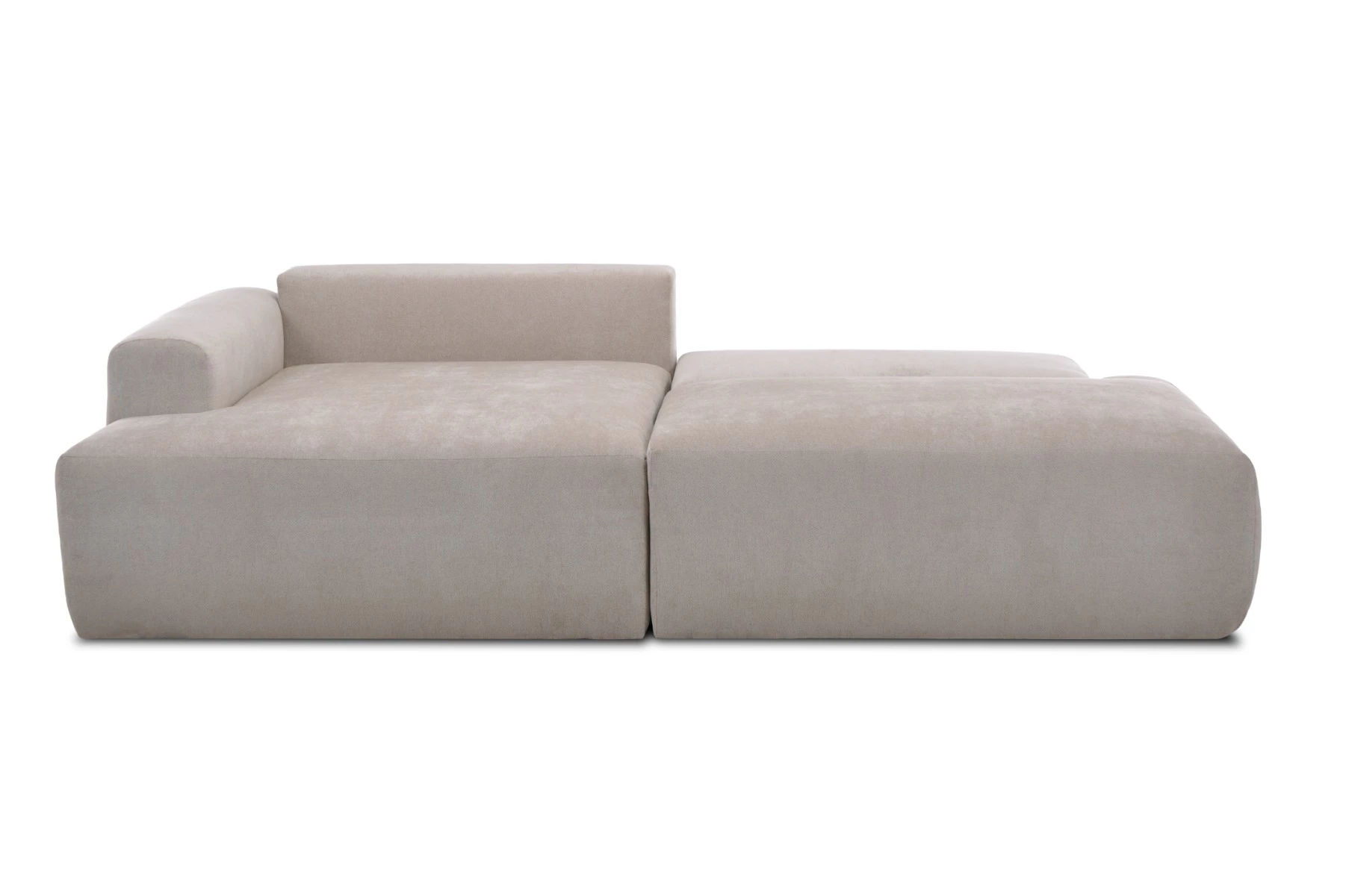 Syrenne kutna garnitura s ležajem i spremnikom 246x152x87 cm bež lijeva