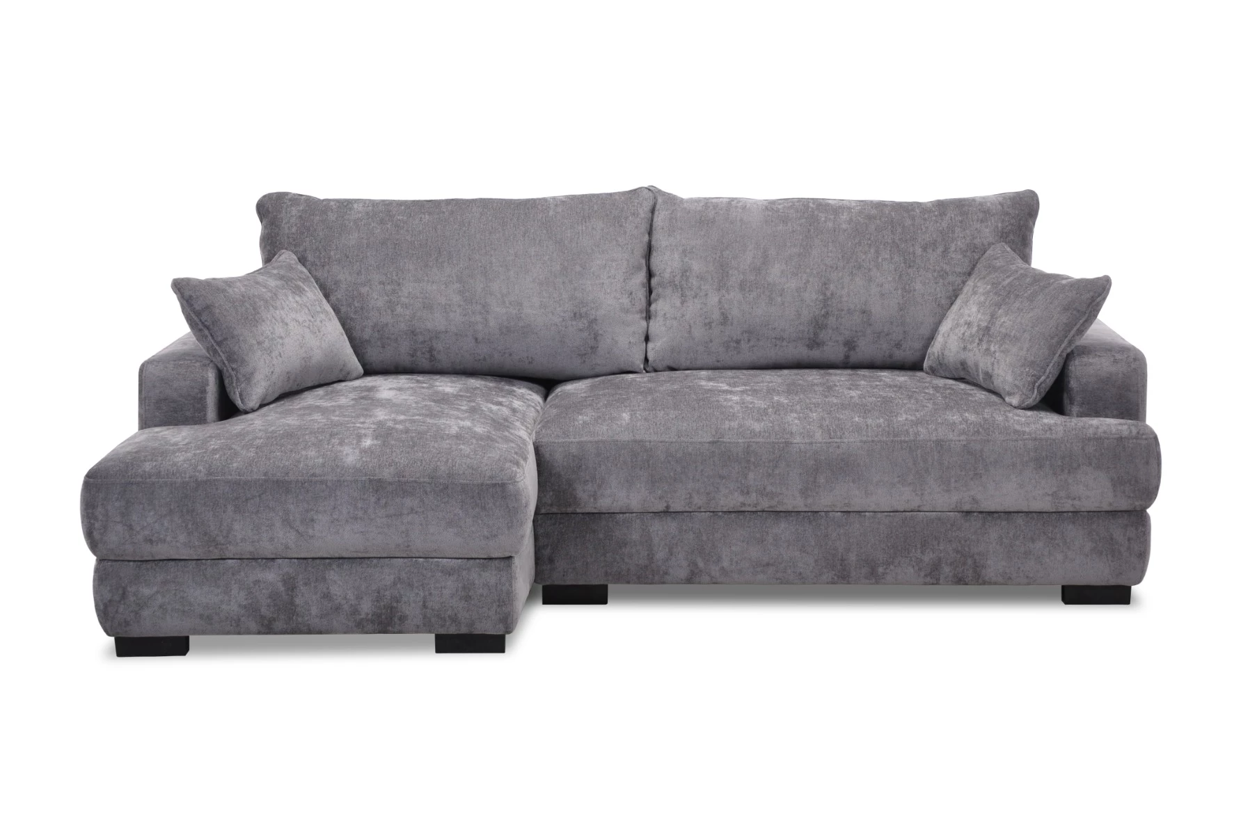 Side ugaona garnitura sa ležajem i prostorom za odlaganje 237x147x85 cm siva leva