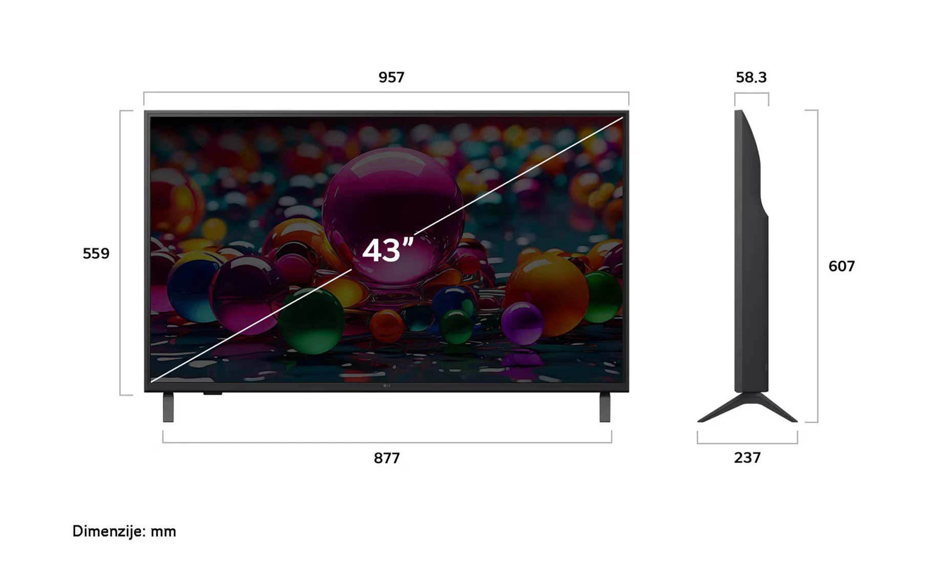 LG 43UA74003LB televizor