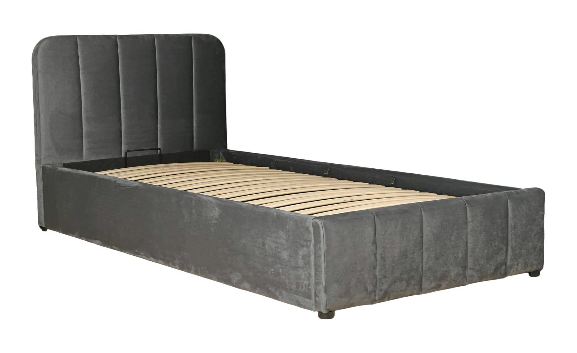Marzia krevet s podnicama i spremnikom 101x217x89 cm siva