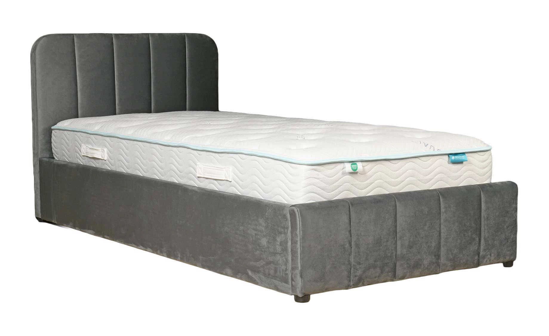 Marzia krevet s podnicama i spremnikom 101x217x89 cm siva