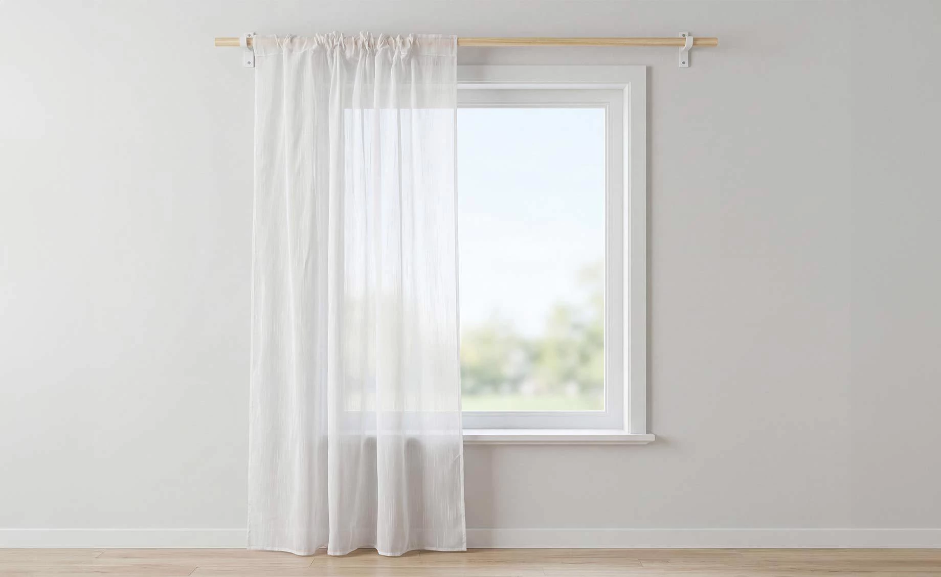Zavesa Sadie 140x240cm bela sa trakom