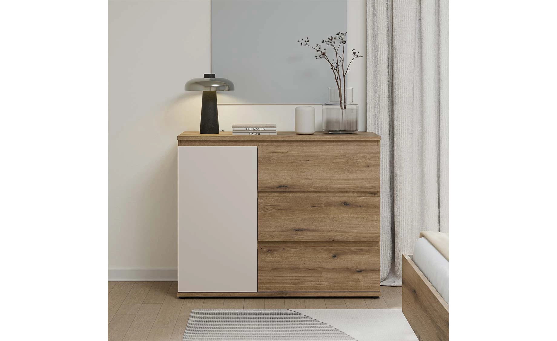 Collet komoda 115x41x93 cm oak/sand