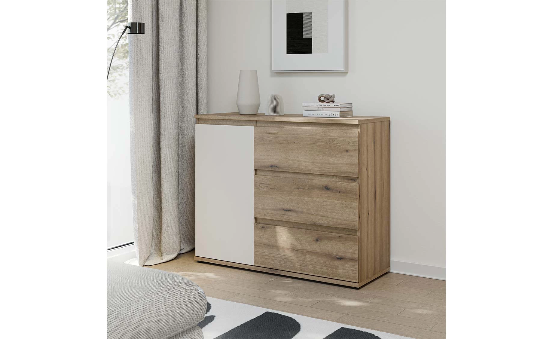 Collet komoda 115x41x93 cm oak/sand