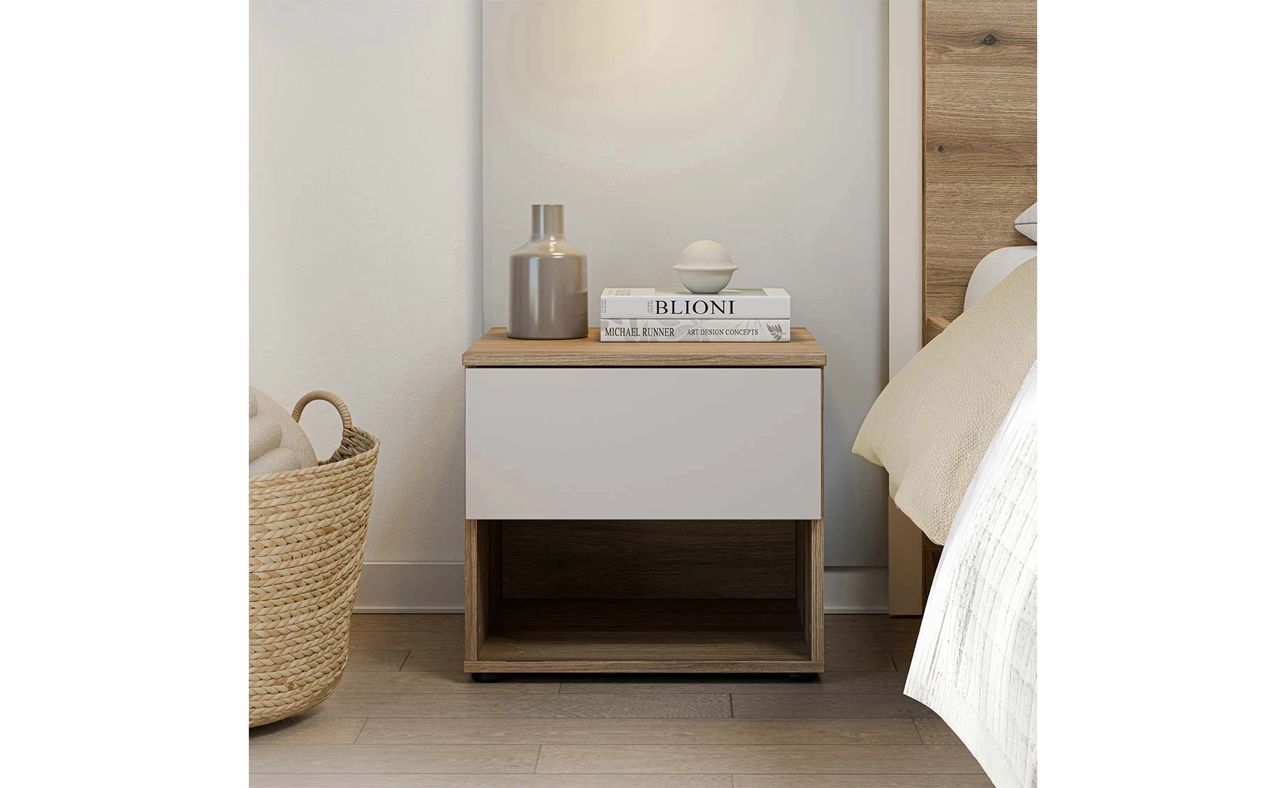 Collet noćni ormarić 1 fioka 45x41x41 cm oak/sand