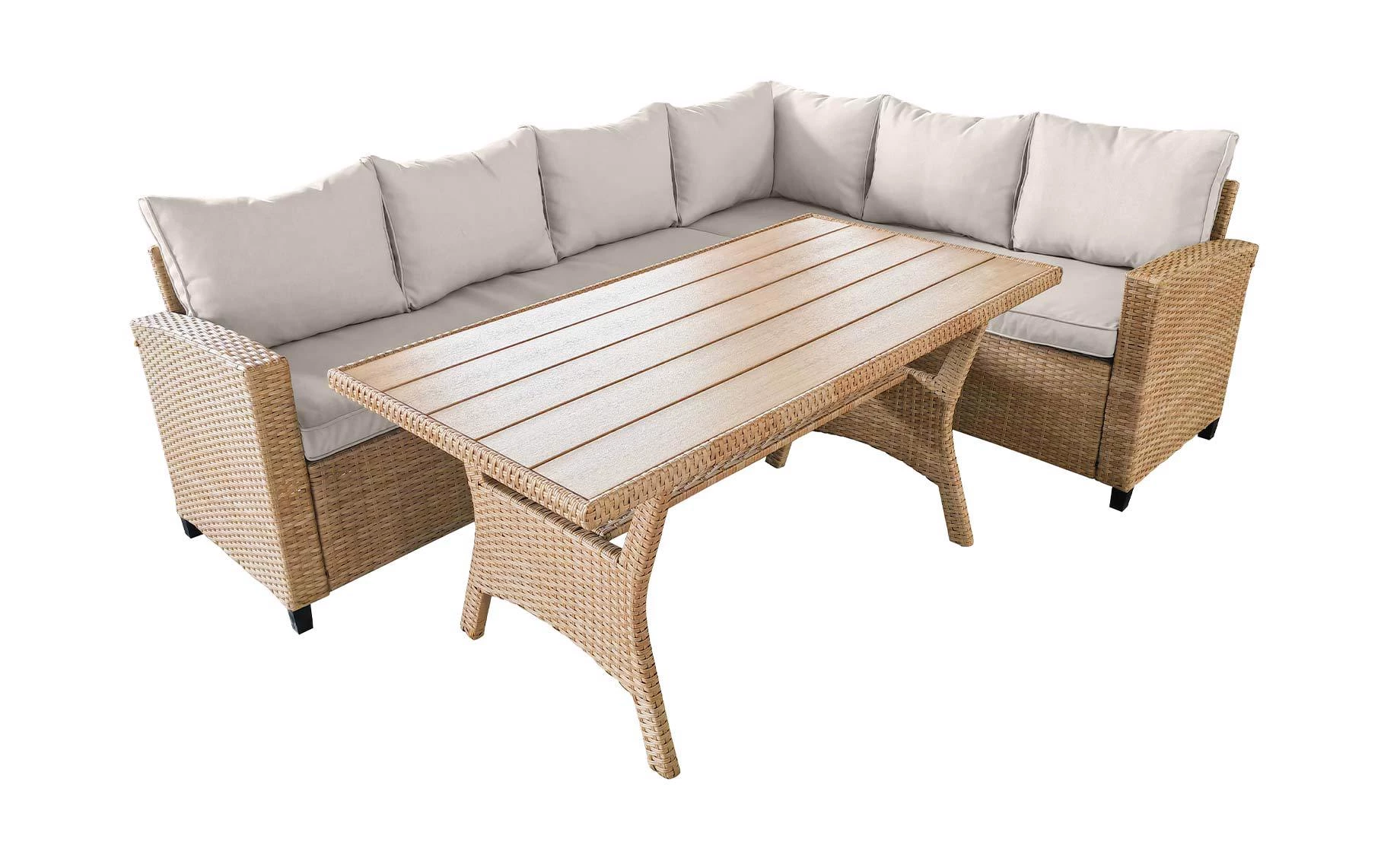 Natura Bliss vrtni set od umjetnog ratana bež