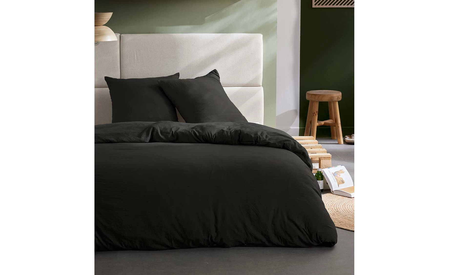 Posteljina Chantilly 200x200cm crna