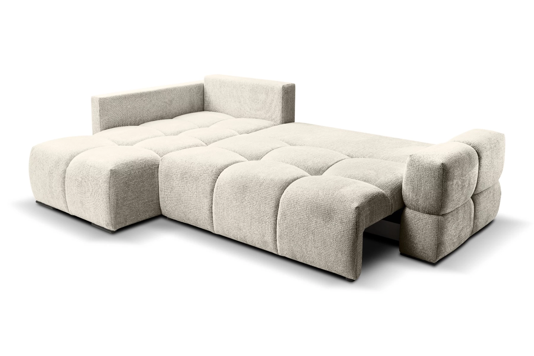 Taremi ugaona garnitura sa ležajem 267x185x90 cm cappuccino univerzalna