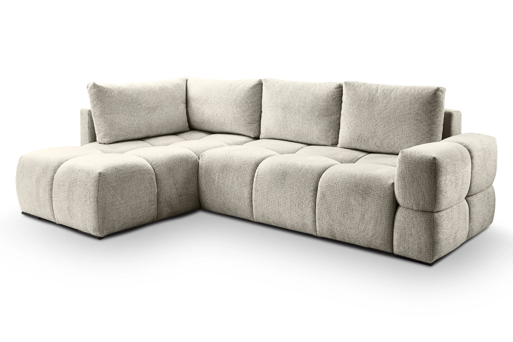 Taremi ugaona garnitura sa ležajem 267x185x90 cm cappuccino univerzalna