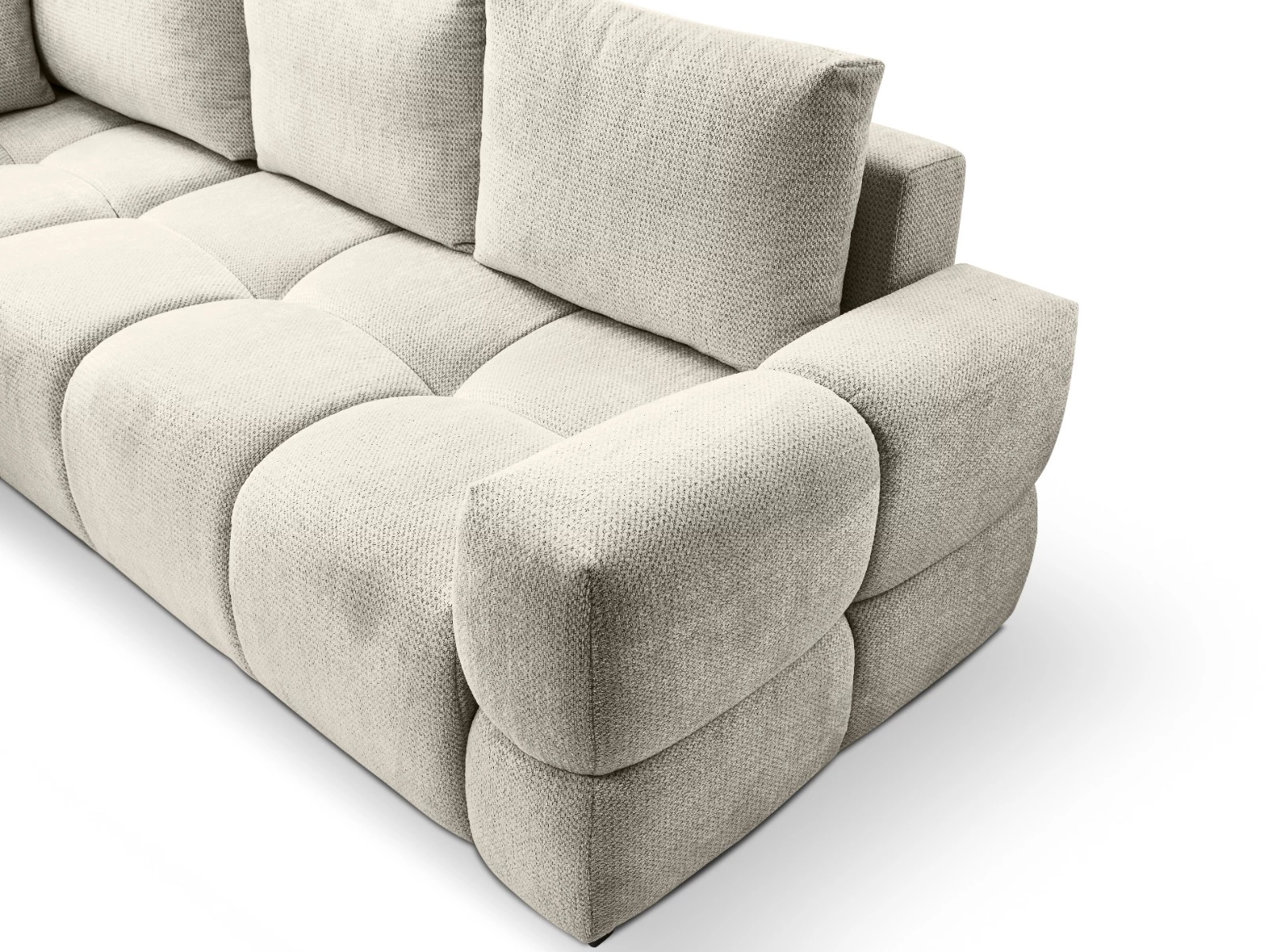 Taremi ugaona garnitura sa ležajem 267x185x90 cm cappuccino univerzalna