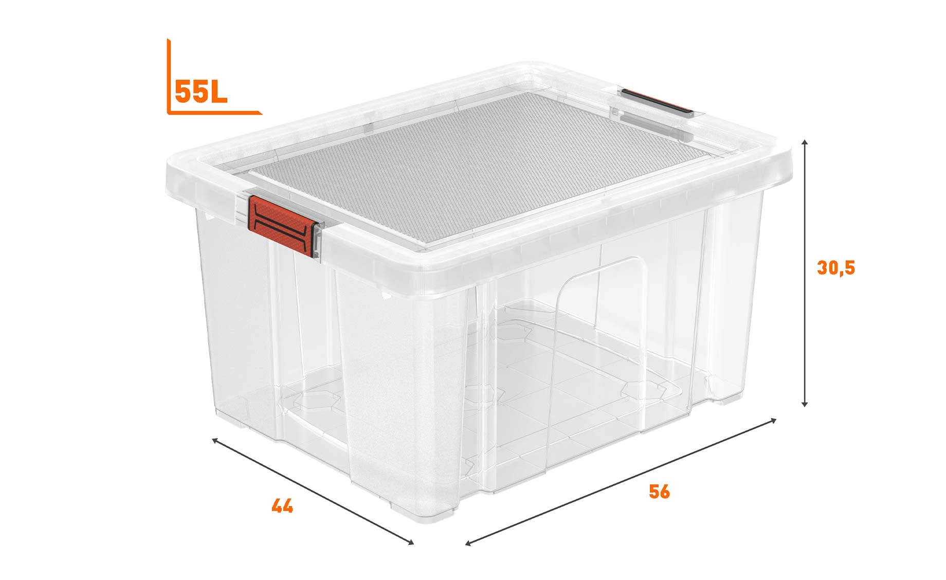 Kutija sa poklopcem Bull Box 55l