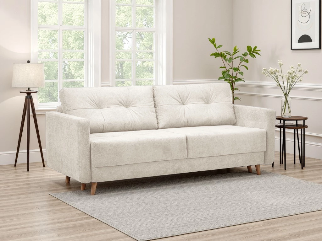 Scandi trosed sa ležajem i prostorom za odlaganje 218x92x91 cm bež