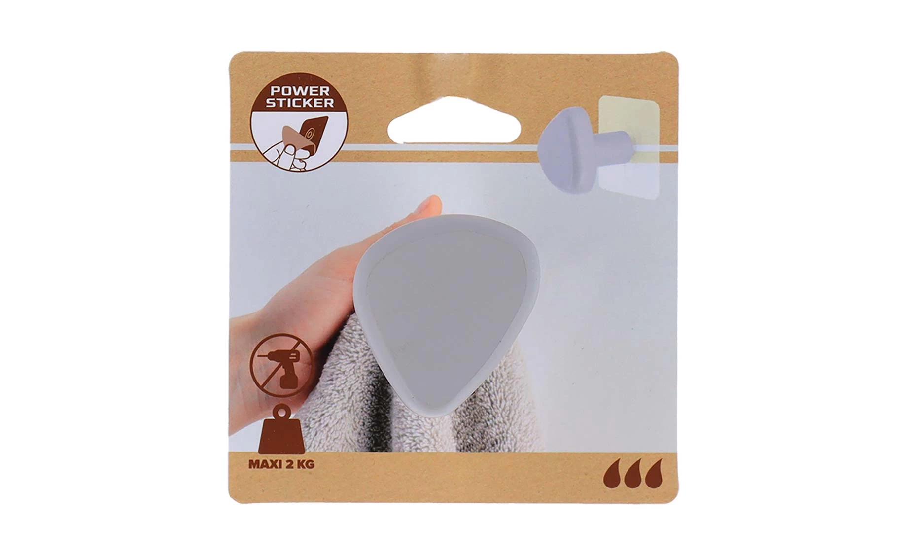 Kukica samolepljiva Pebble siva