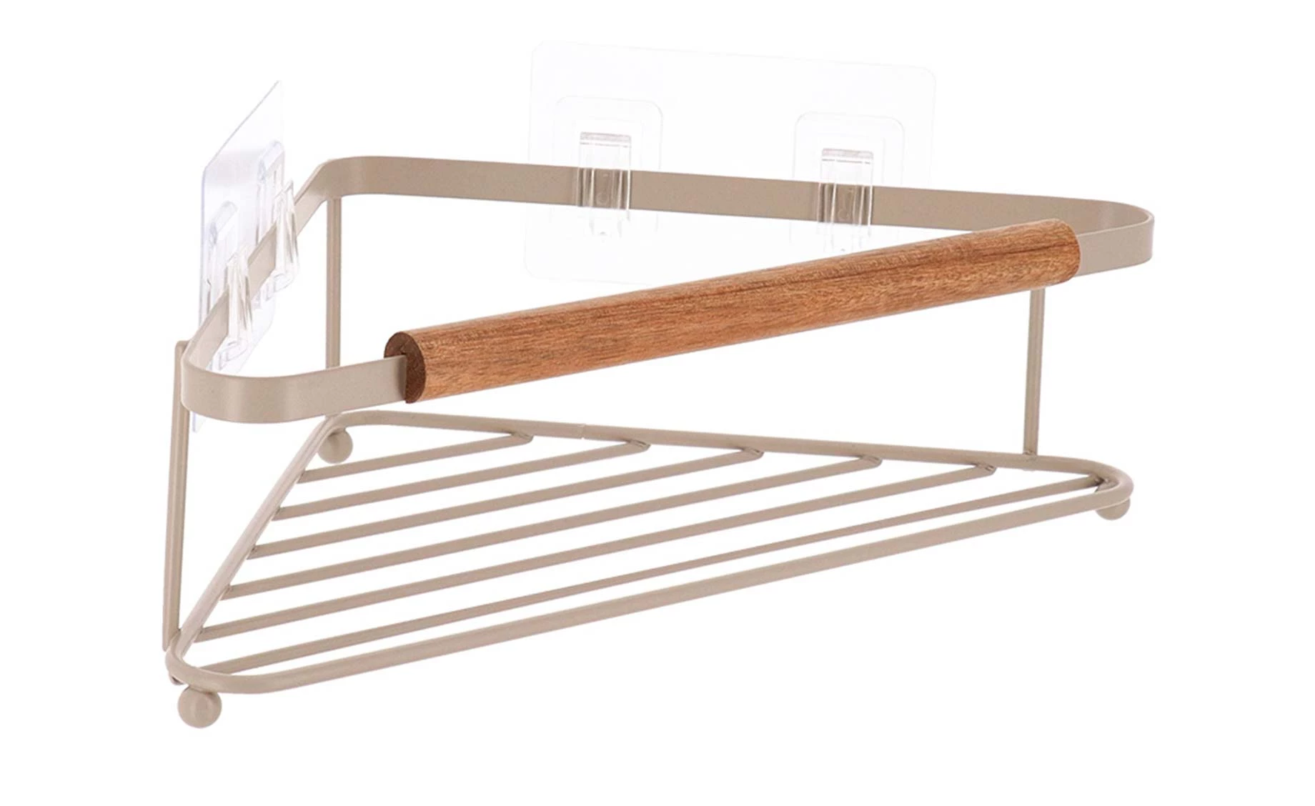 Kupatilska korpa za tuš Acacia ugaona bež