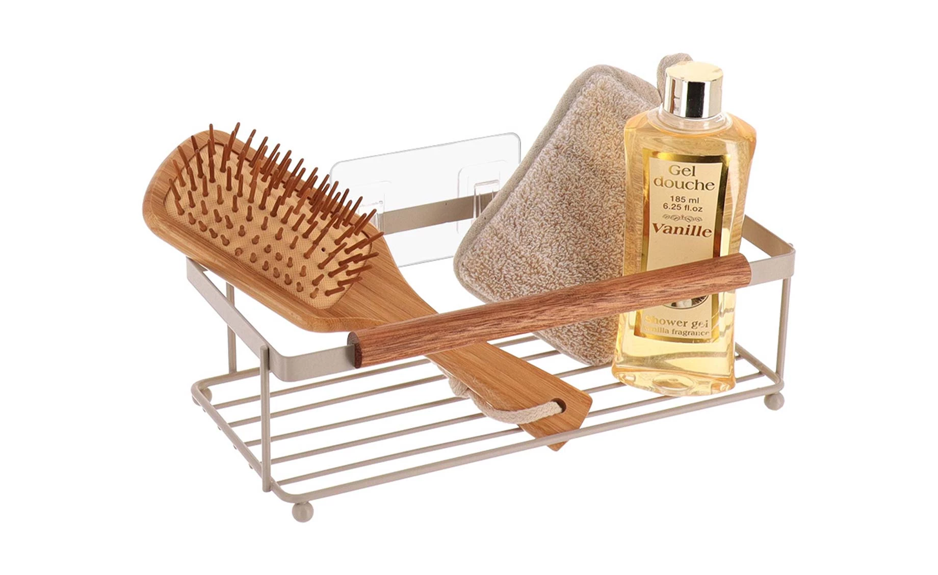 Kupatilska korpa za tuš Acacia pravougaona bež