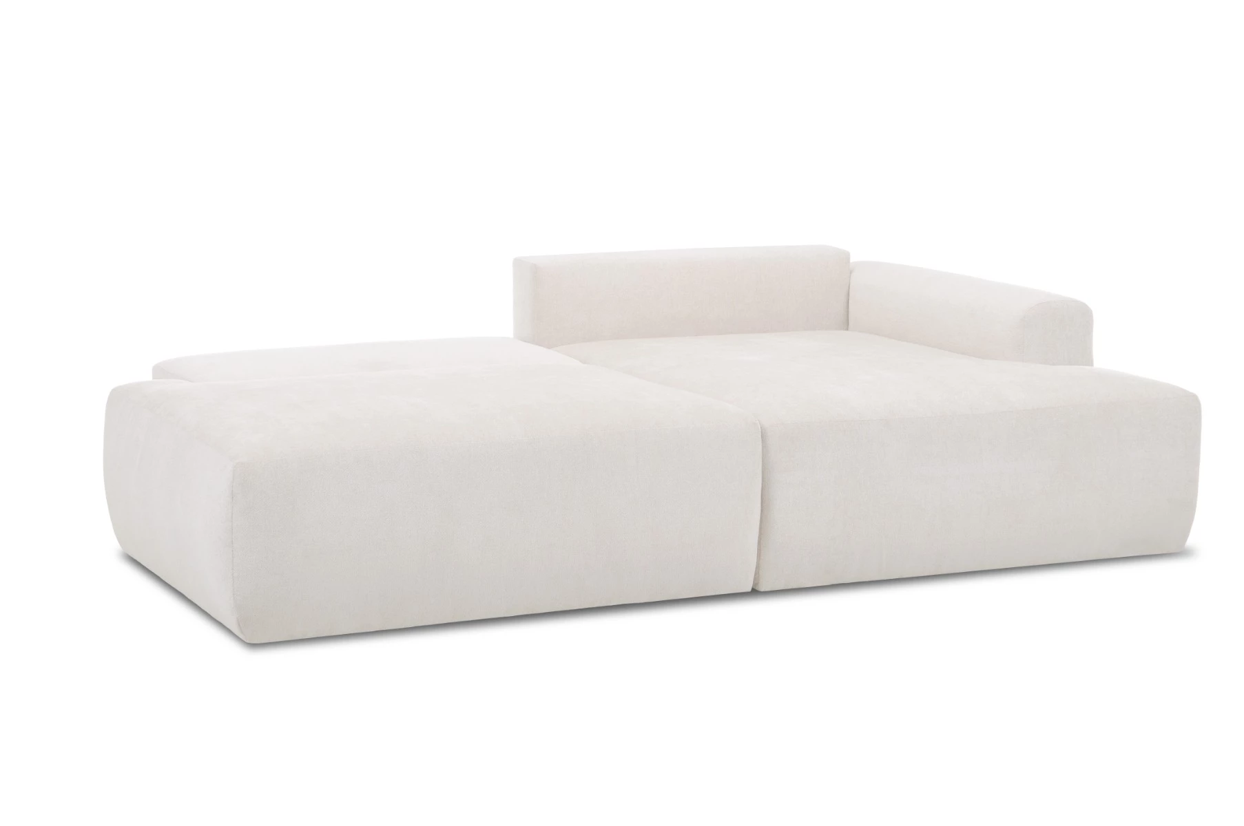 Syrenne ugaona garnitura sa ležajem i prostorom za odlaganje 246x152x87 cm svetlo bež desna