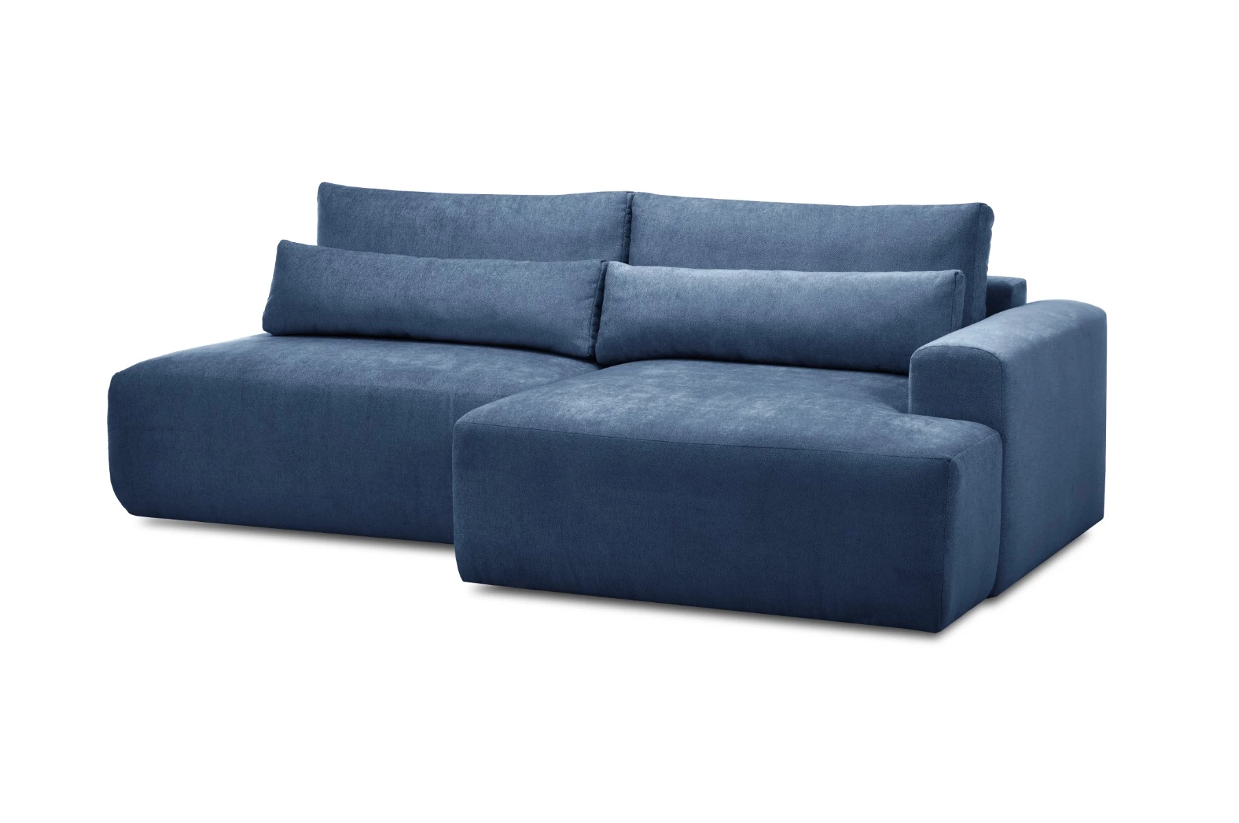 Syrenne ugaona garnitura sa ležajem i prostorom za odlaganje 246x152x87 cm plava desna