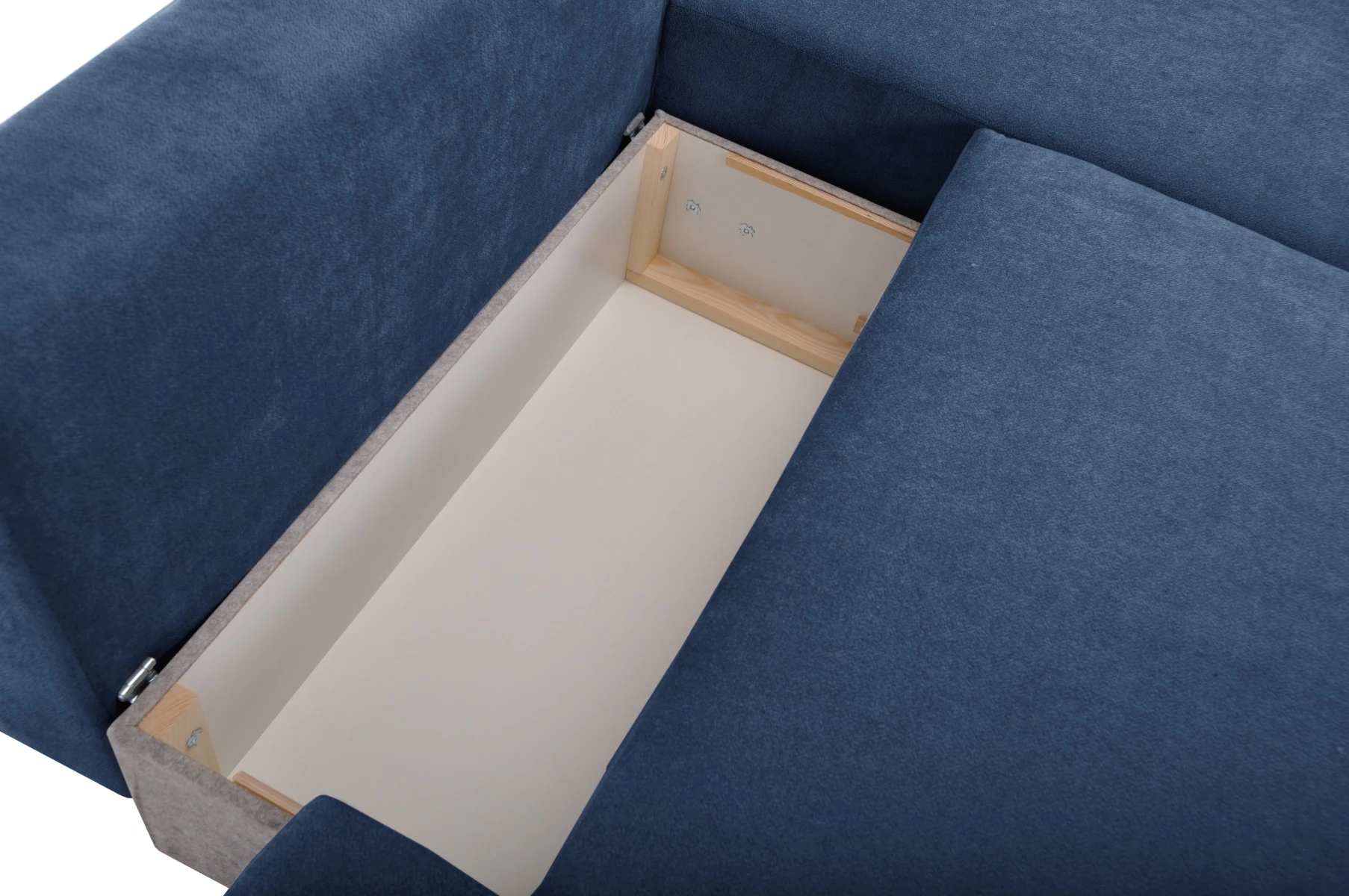 Syrenne ugaona garnitura sa ležajem i prostorom za odlaganje 246x152x87 cm plava desna