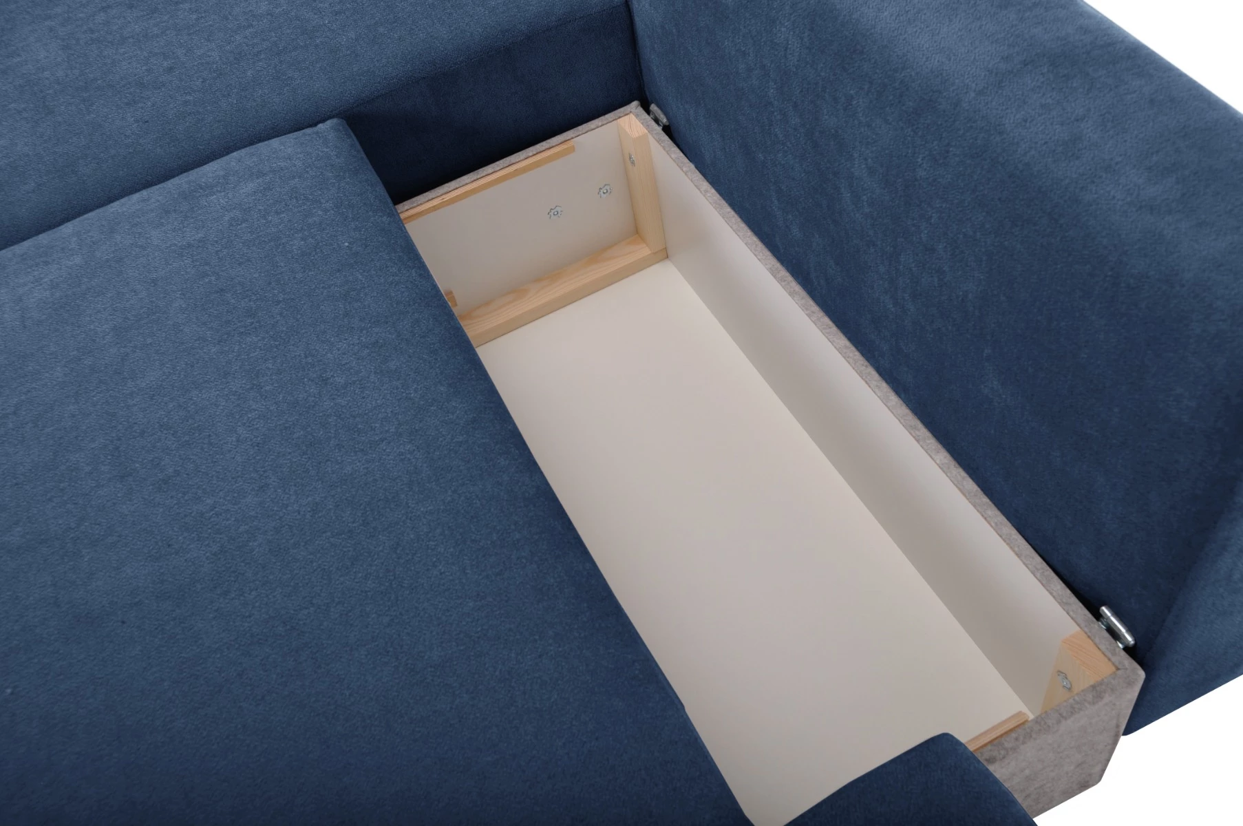 Syrenne kutna garnitura s ležajem 246x152x87 cm plava lijeva